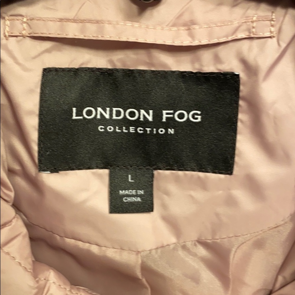 London Fog Missy Quilted Belted Jacket Blush - Picture 7 of 11
